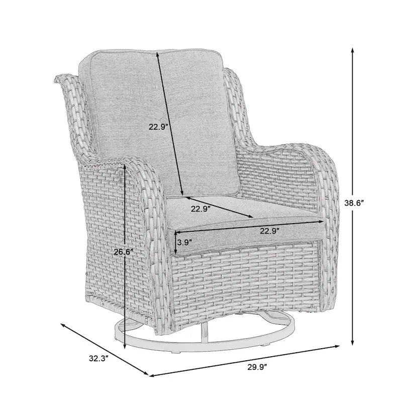 Outdoor Swivel Rocker Patio Rattan Chair