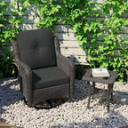 Outdoor Swivel Rocker Patio Rattan Chair