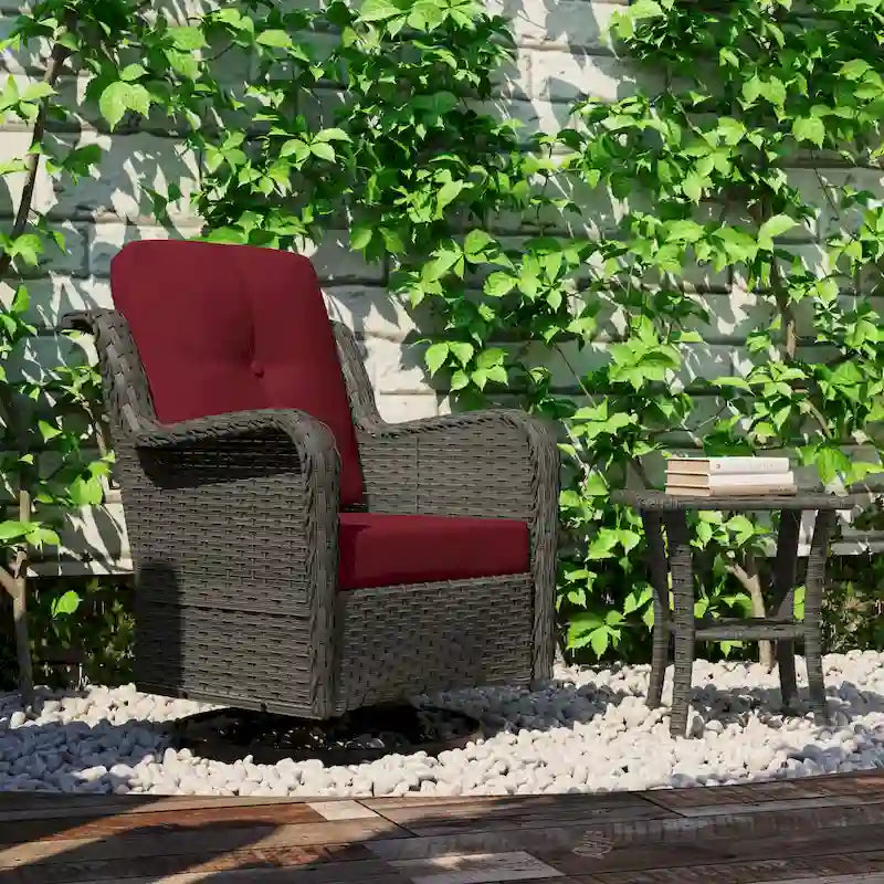 Outdoor Swivel Rocker Patio Rattan Chair