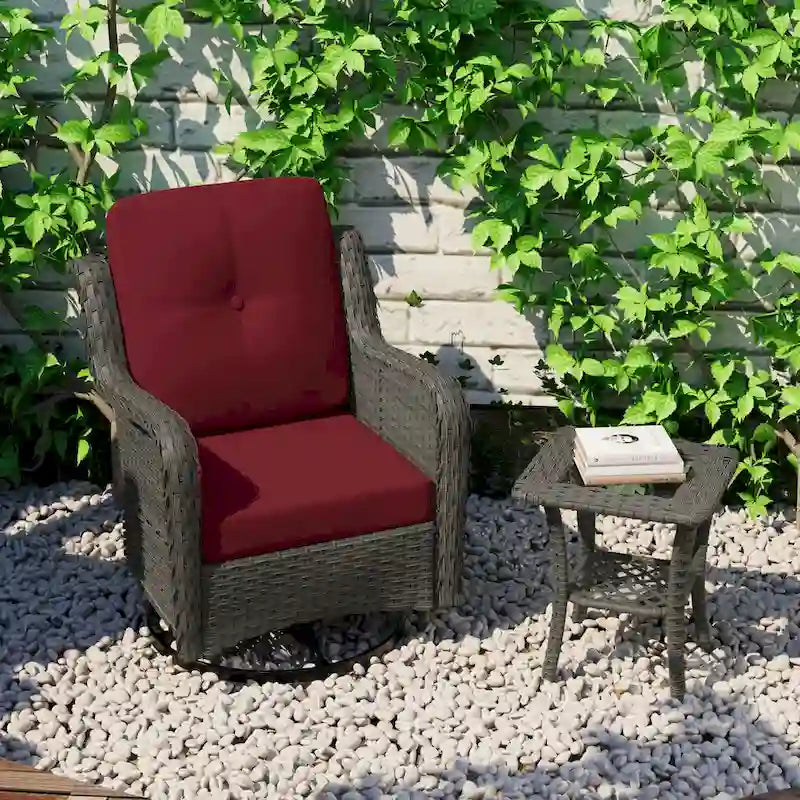 Outdoor Swivel Rocker Patio Rattan Chair