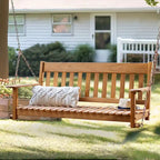 Cambridge Casual Austin Traditional Teak Wood Porch Swing