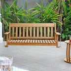 Cambridge Casual Austin Traditional Teak Wood Porch Swing