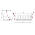 Cambridge Casual Austin Traditional Teak Wood Porch Swing