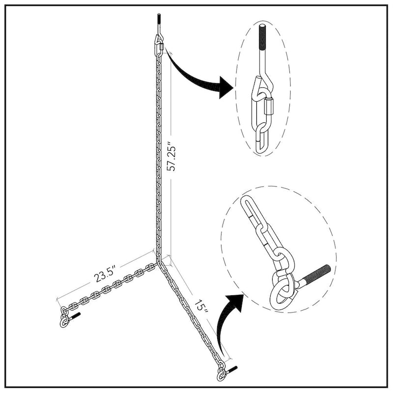 Cambridge Casual Austin Traditional Teak Wood Porch Swing